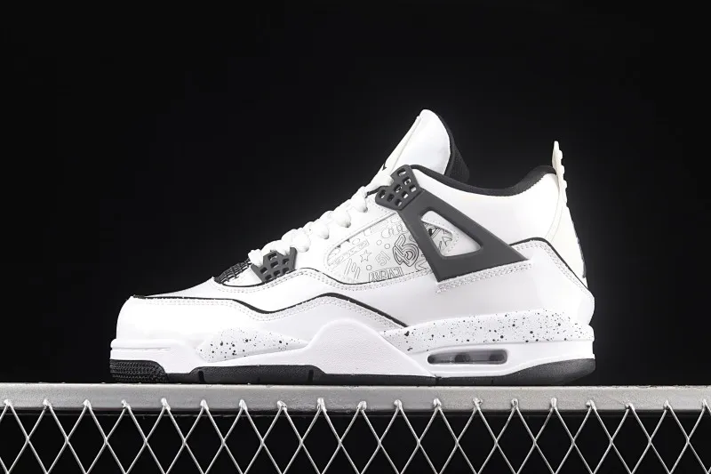 All categories Air Jordan Jordan series basketball shoes Air Jordan 4 Air Jordan 4 Retro GS "Light Smoke Grey" AJ4 Joe 4 Patent Leather Manuscript DC4101-100